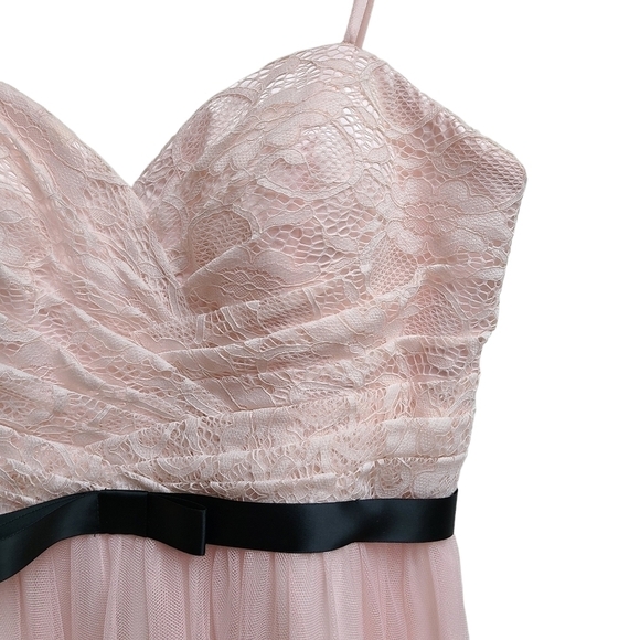 Cachet Lace and Tulle Soft Pink Dress, Size Medium - Picture 6 of 14